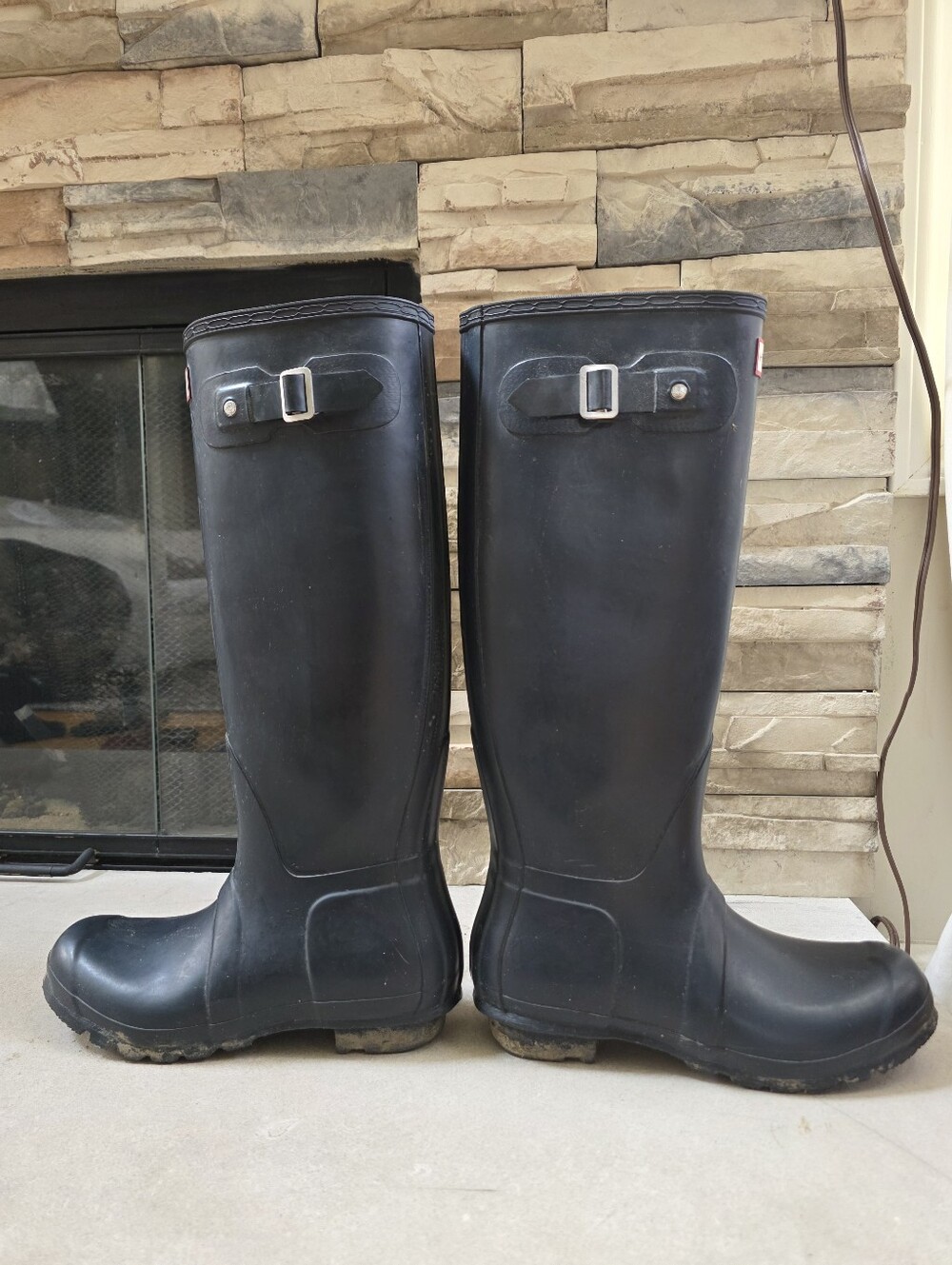 Hunter Women's Original Tall Rain Boots Black Knee High 7M/8F - Picture 8 of 13